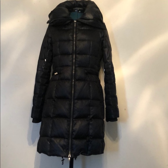 BCBG Maxazria long down  black coat - Picture 1 of 8